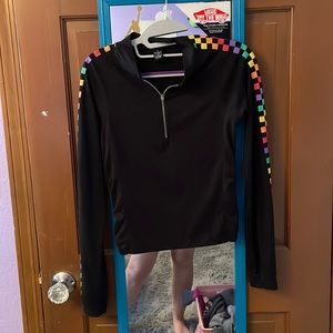 Black and checkered rainbow. Long sleeve